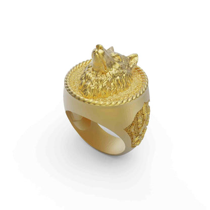 Wolf Head Ring