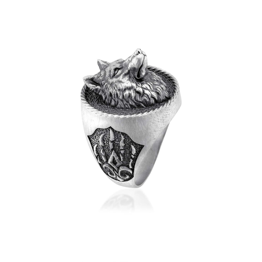 Wolf Head Ring