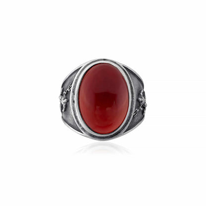 Poseidon Carnelian Gemstone Ring