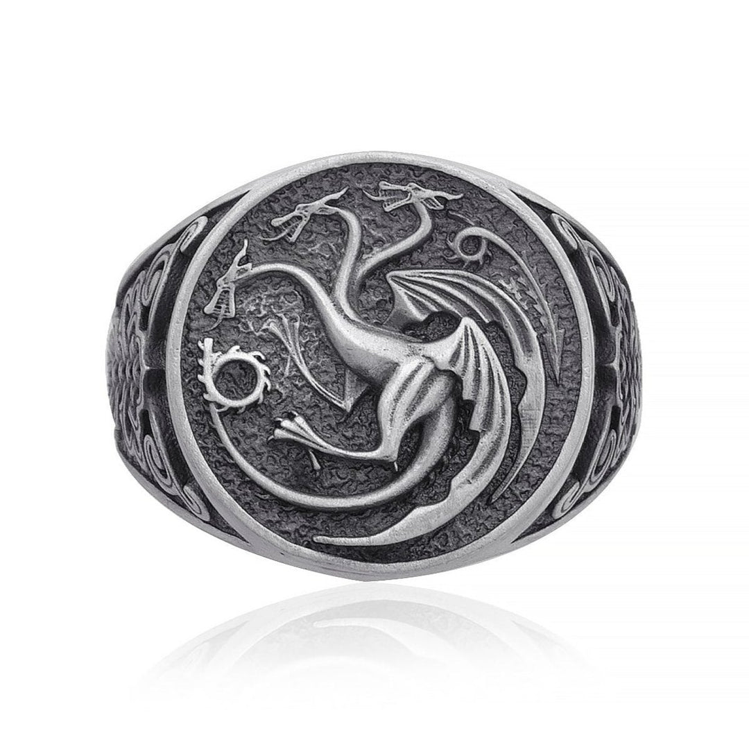 handmade sterling silver Targaryen Dragon Ring