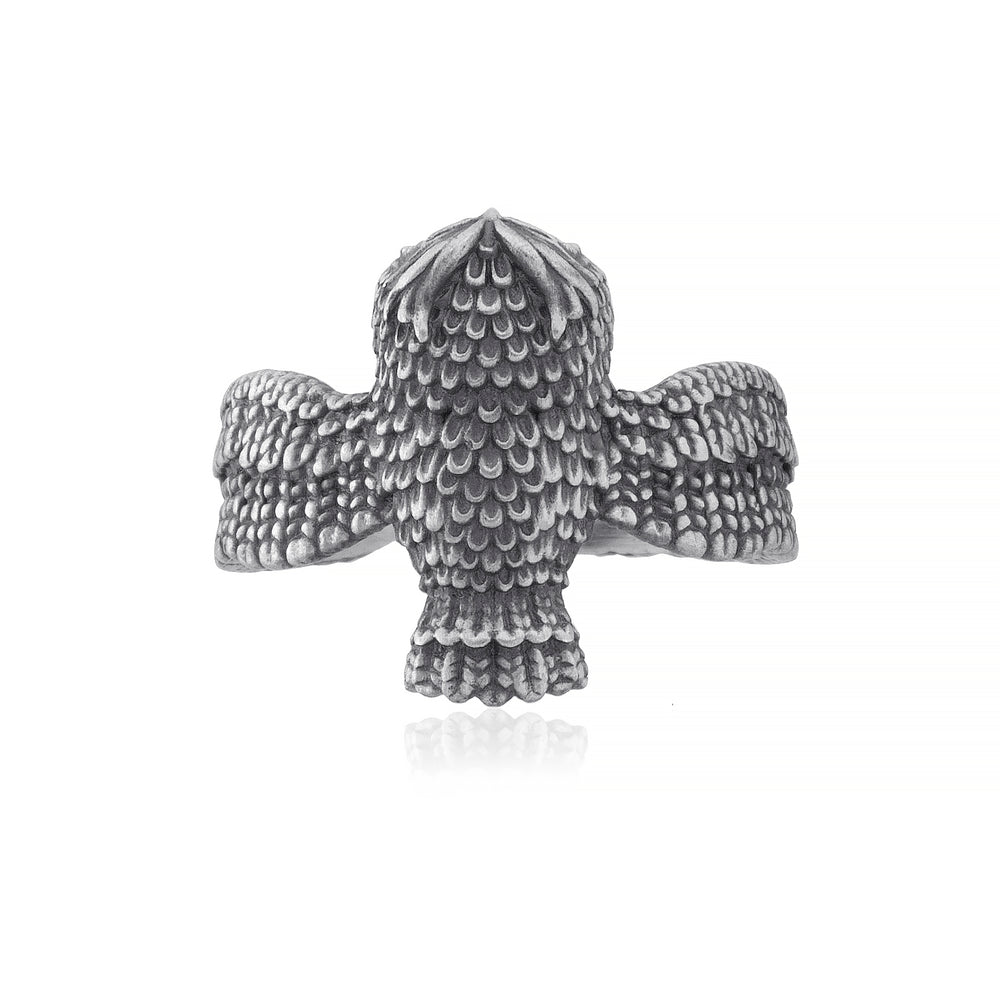 handmade sterling silver Owl Bird Ring