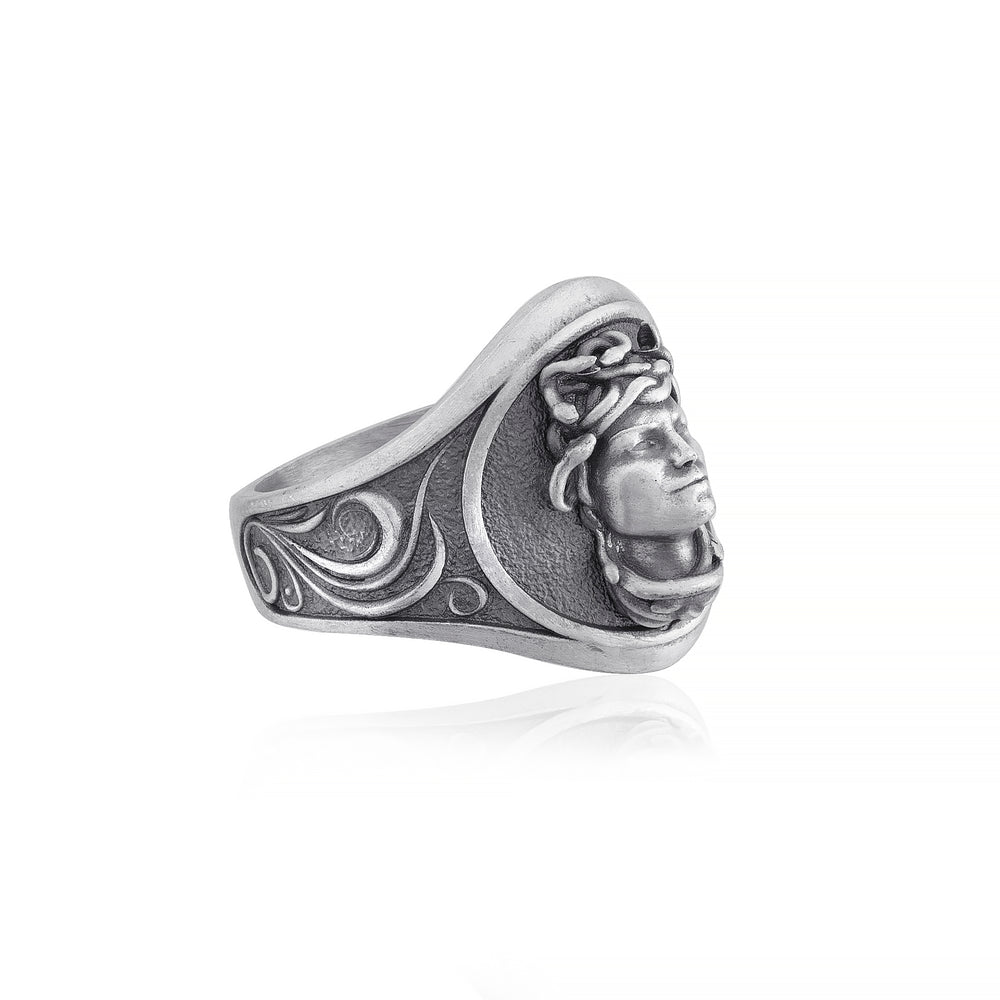 handmade sterling silver Charming Medusa Ring