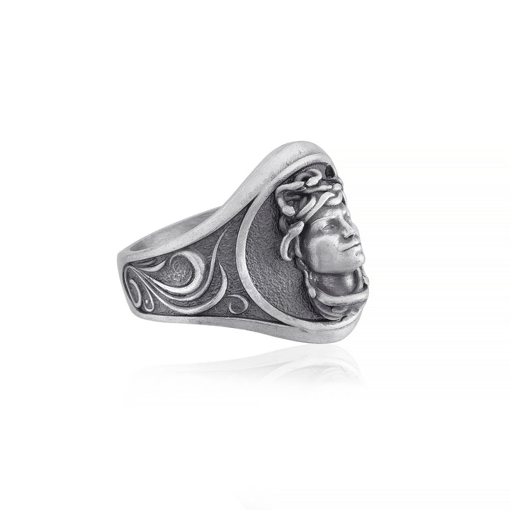 handmade sterling silver Charming Medusa Ring