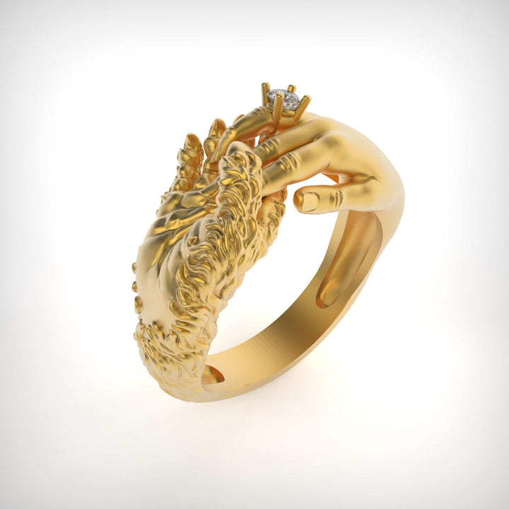 Beauty the Beast Hand Ring