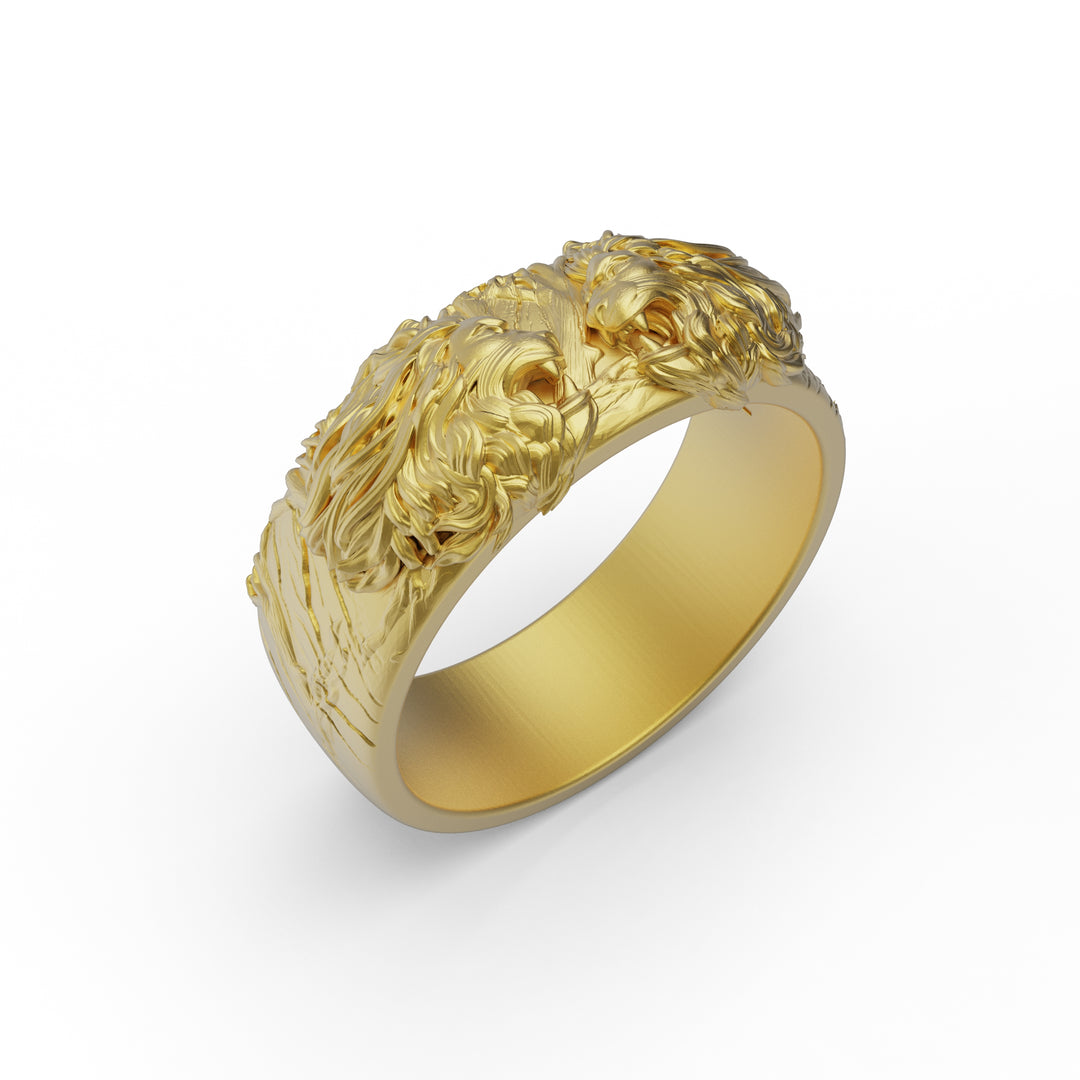 Double Lion Band Ring