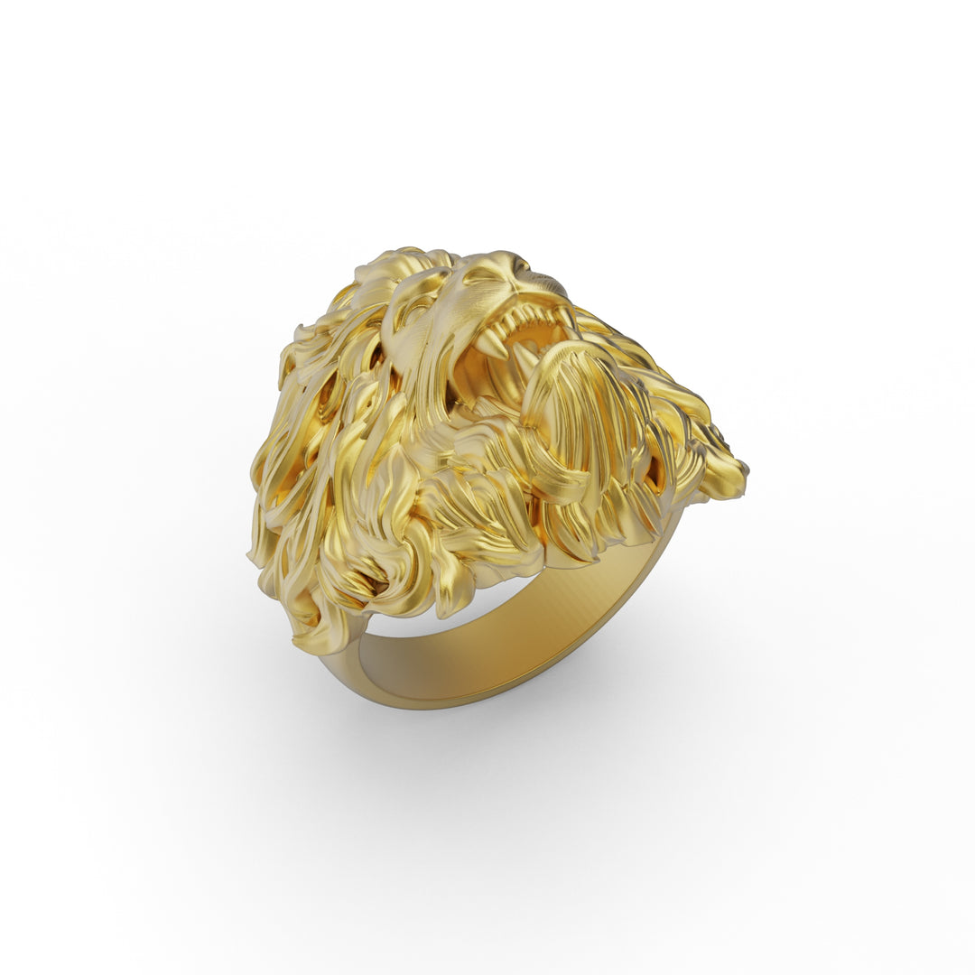 Lion Mane Signet Ring