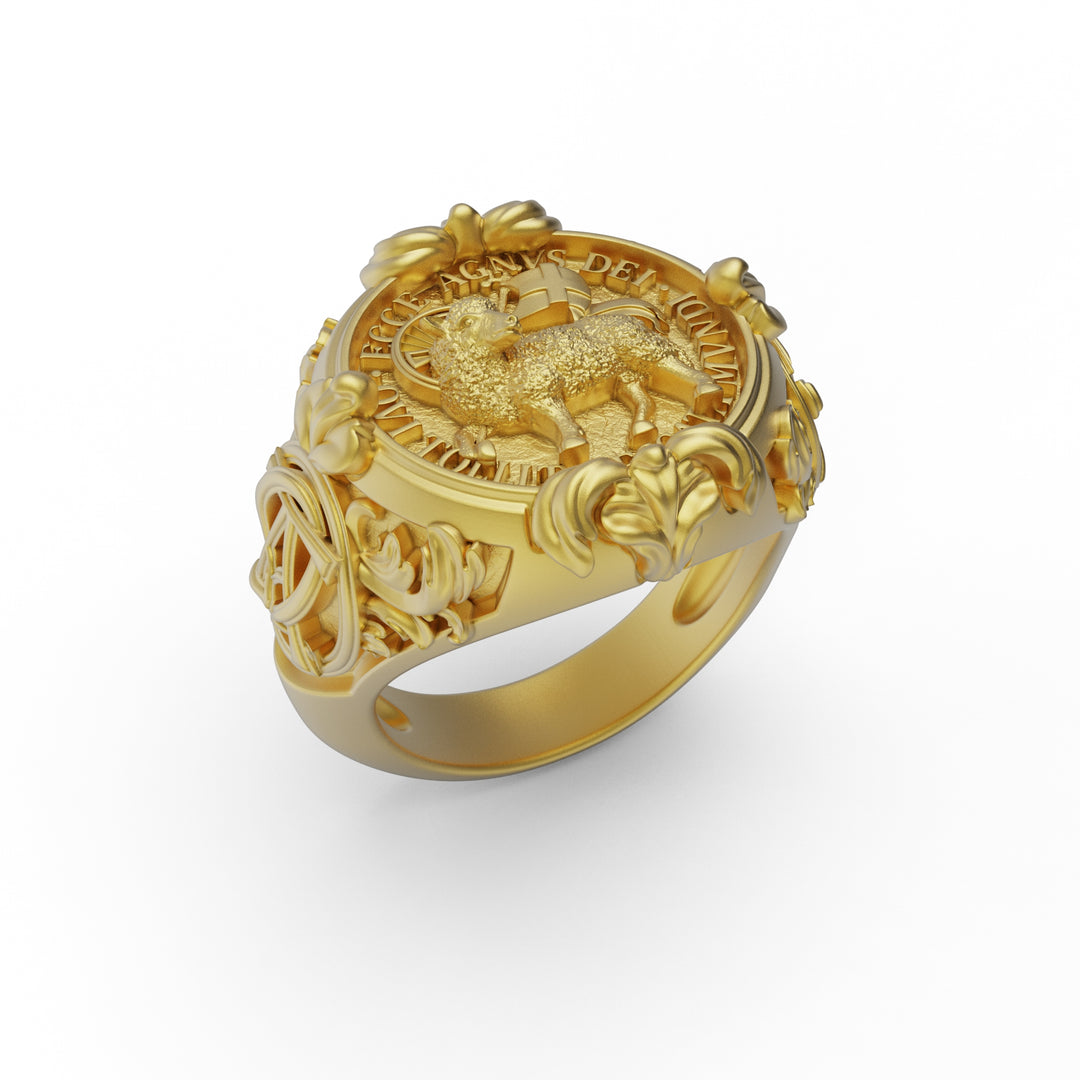 Lamb Of God Signet Ring - Agnus Dei