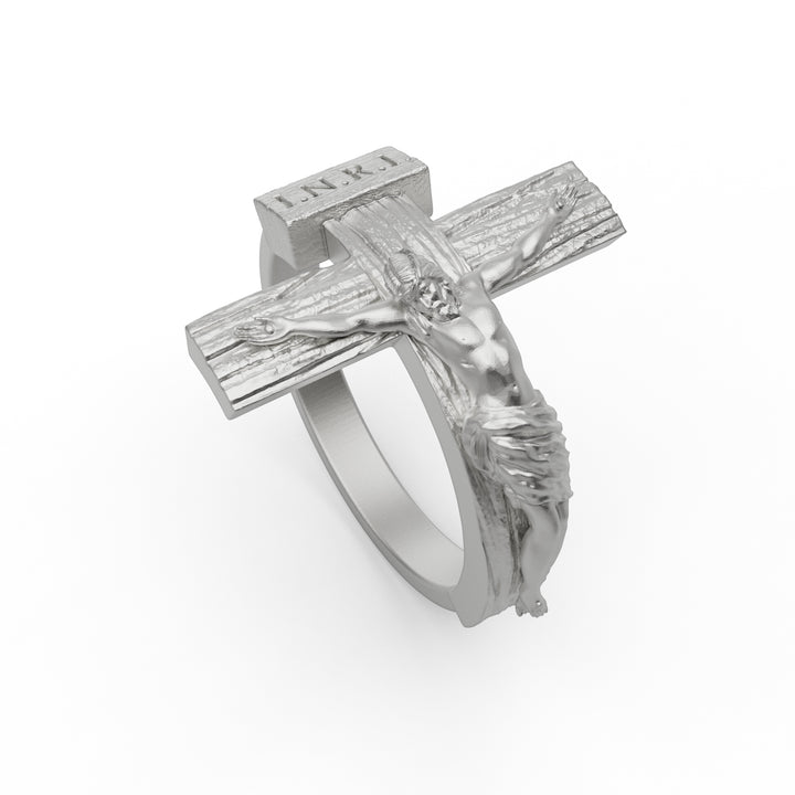 Jesus Cross Thin Ring