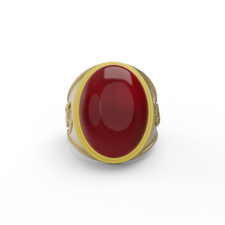 Angel Carnelian Gemstone Ring