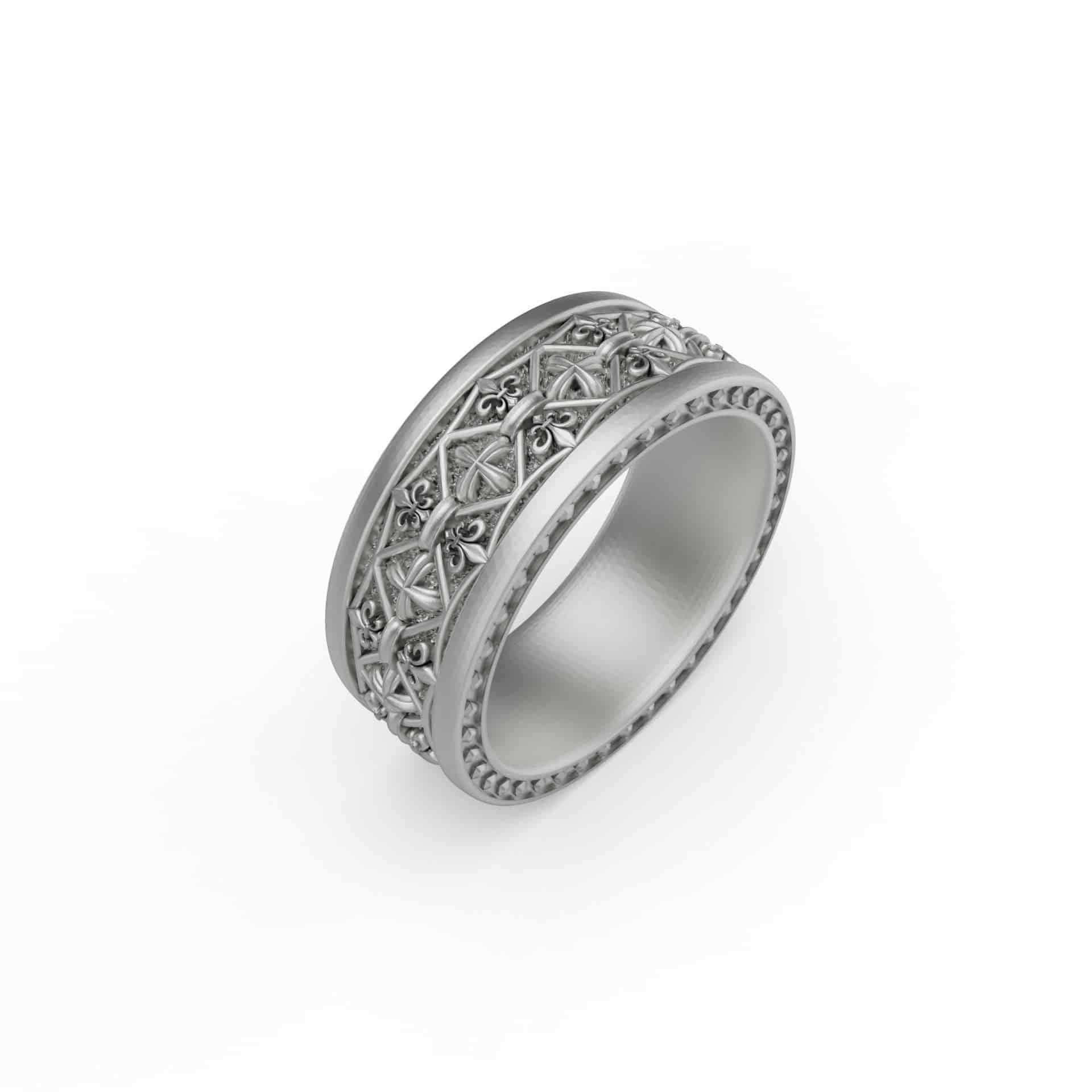 Fleur De Lis Band Ring – Theswaf
