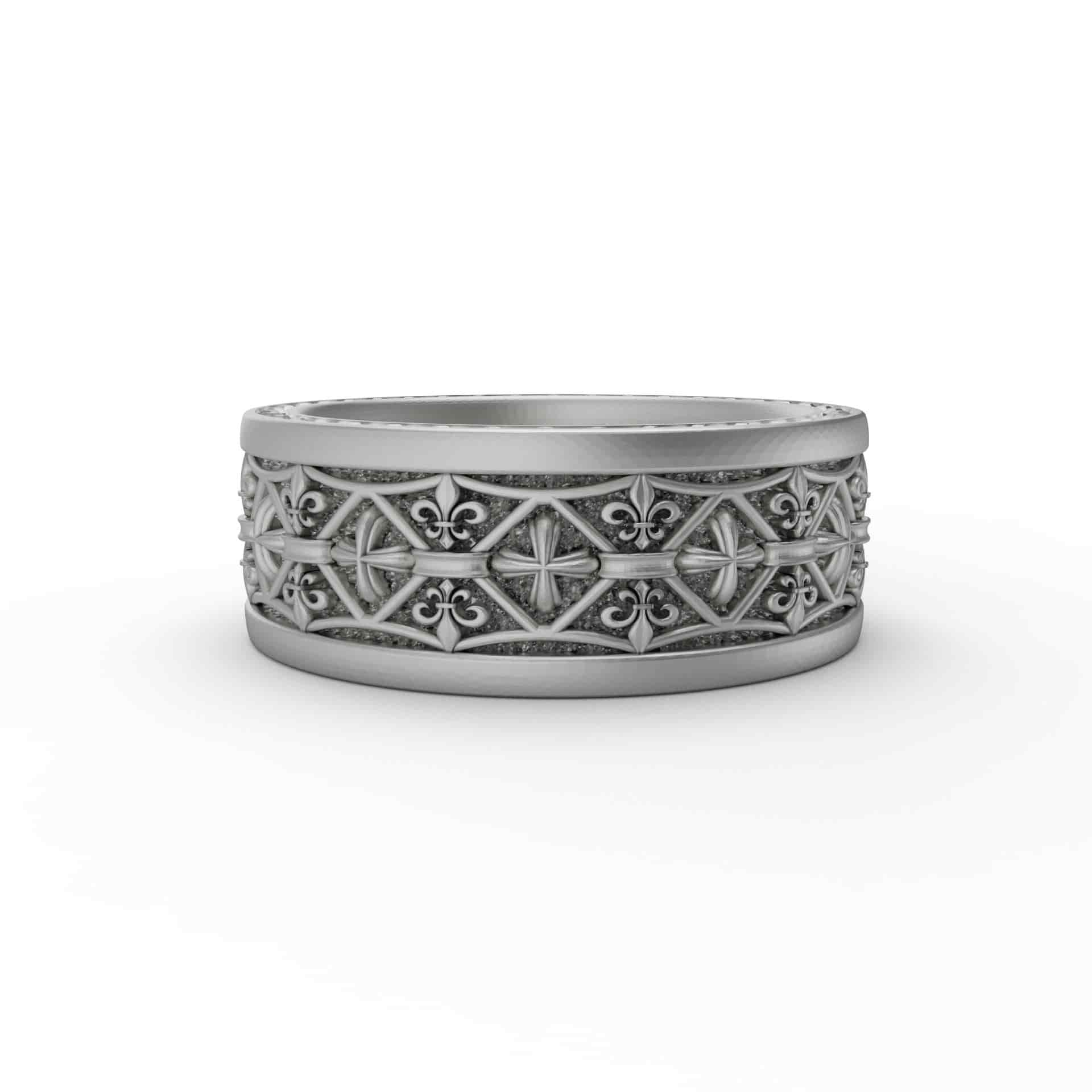 Fleur De Lis Band Ring – Theswaf