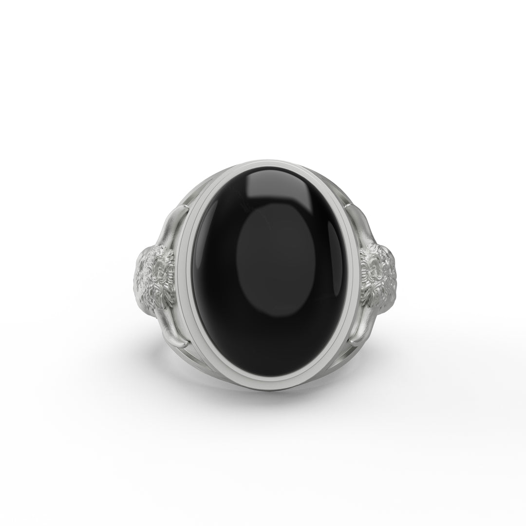 Taurus Bull Onyx Gemstone Ring