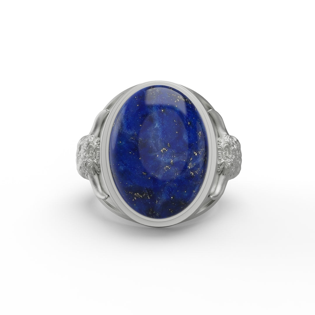 Taurus Bull Lapis Gemstone Ring