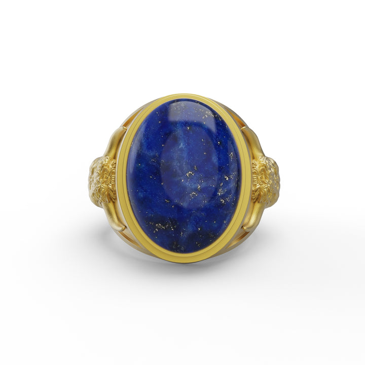 Taurus Bull Lapis Gemstone Ring