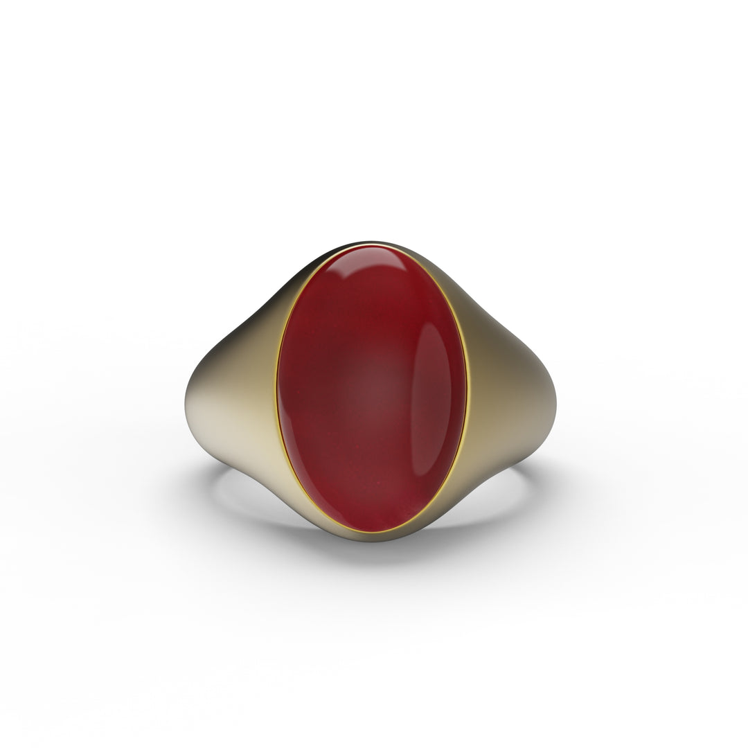 Oval Carnelian Signet Ring