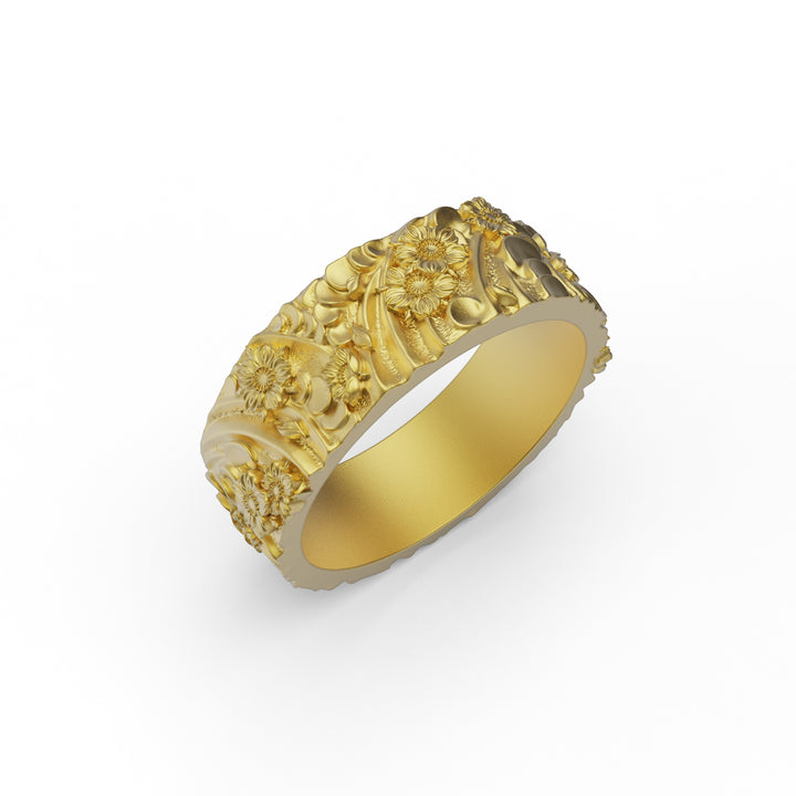 Flower Band Ring