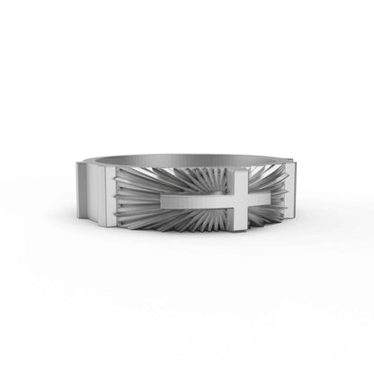 Cross Ornament Band Ring