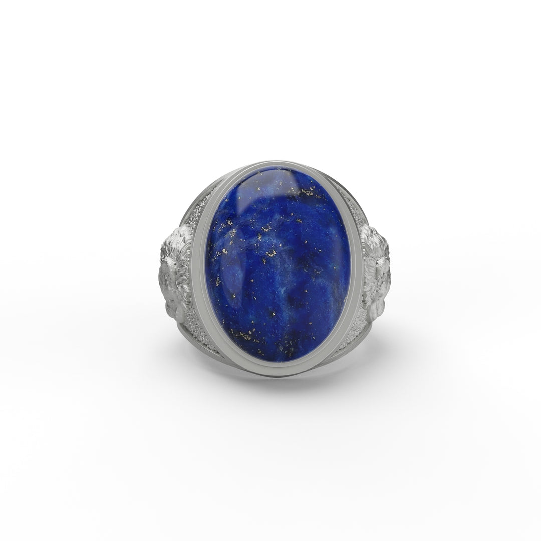 Lion Lapis Gemstone Ring