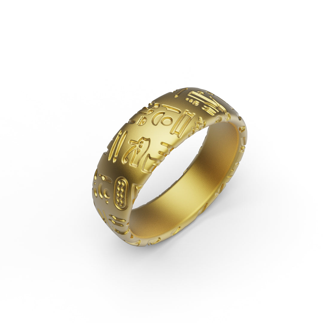 Egyptian Hieroglyphs Ring