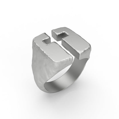 Unique Cross Signet Ring