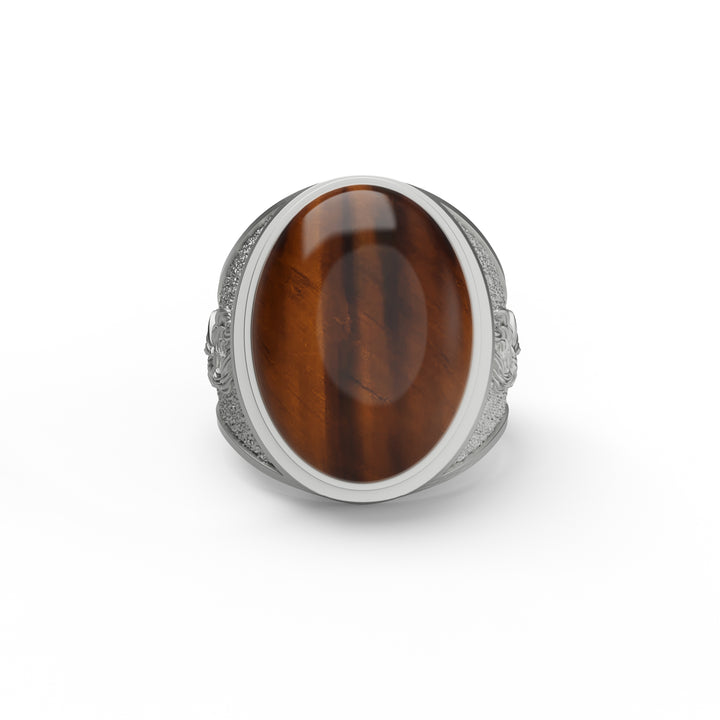 Phoenix Tiger Eye Gemstone Ring