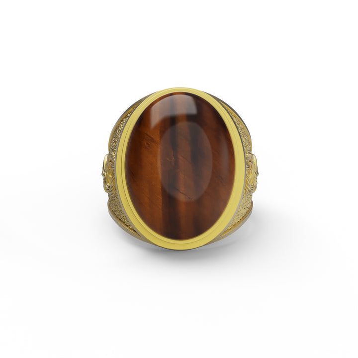 Phoenix Tiger Eye Gemstone Ring