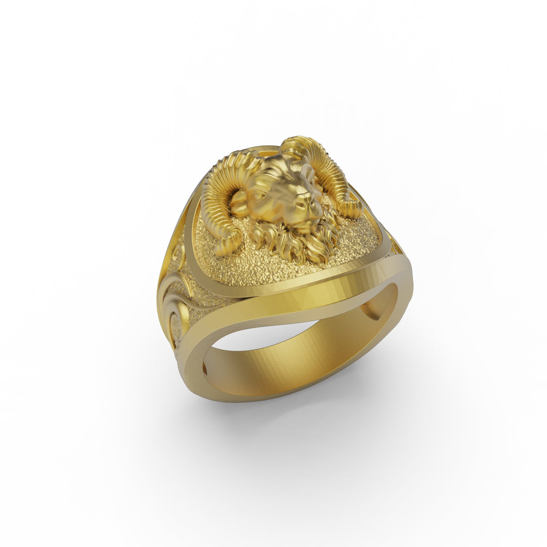 Aries Head Ring