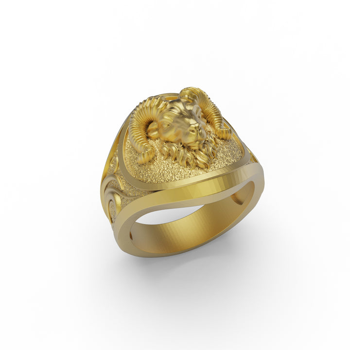 Aries Head Ring