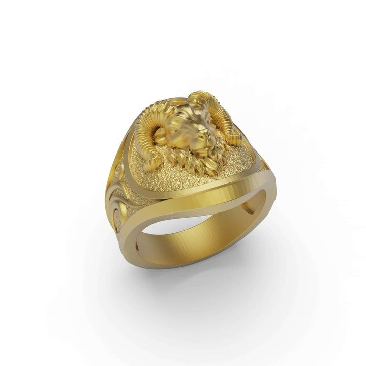 Aries Head Ring