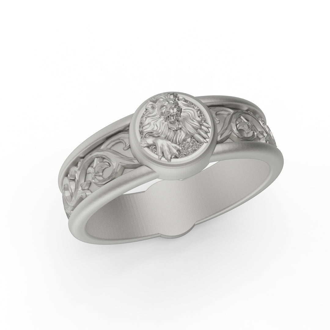 Lion Band Ring