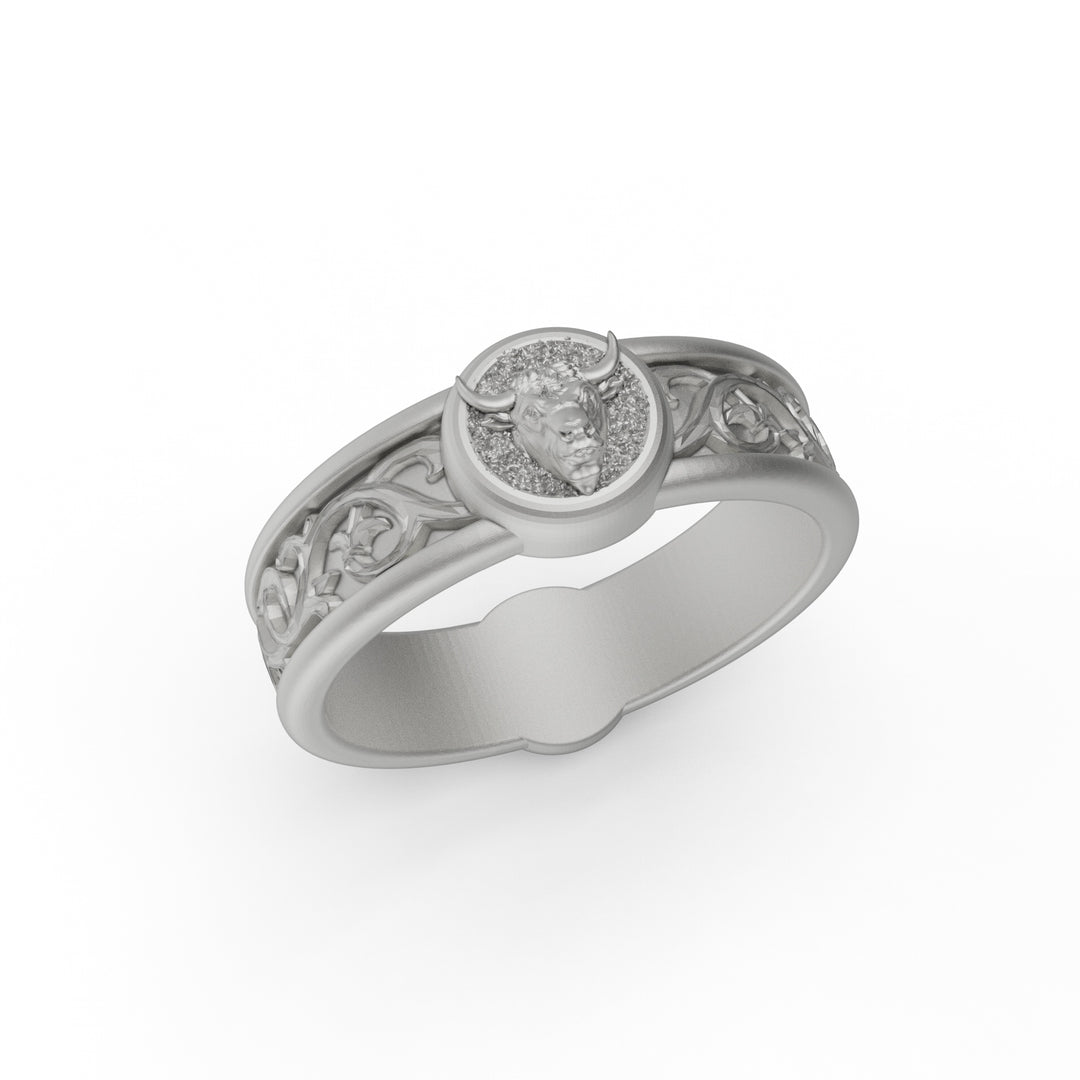 Taurus Bull Band Ring