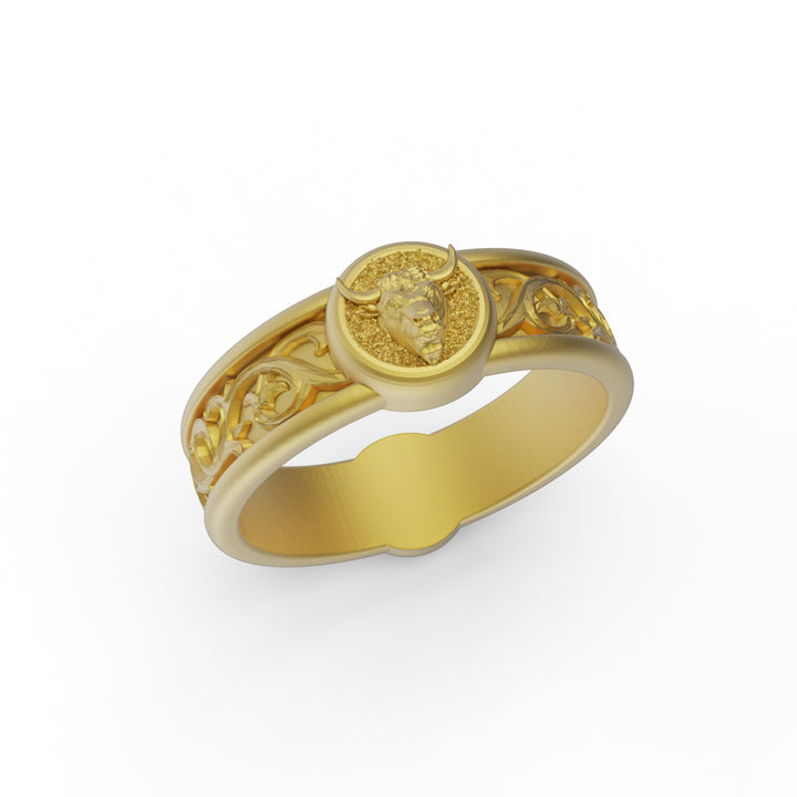 Taurus Bull Band Ring