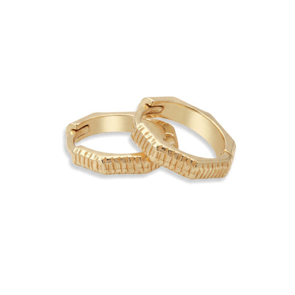 Ironclad Texture Hoop Earring