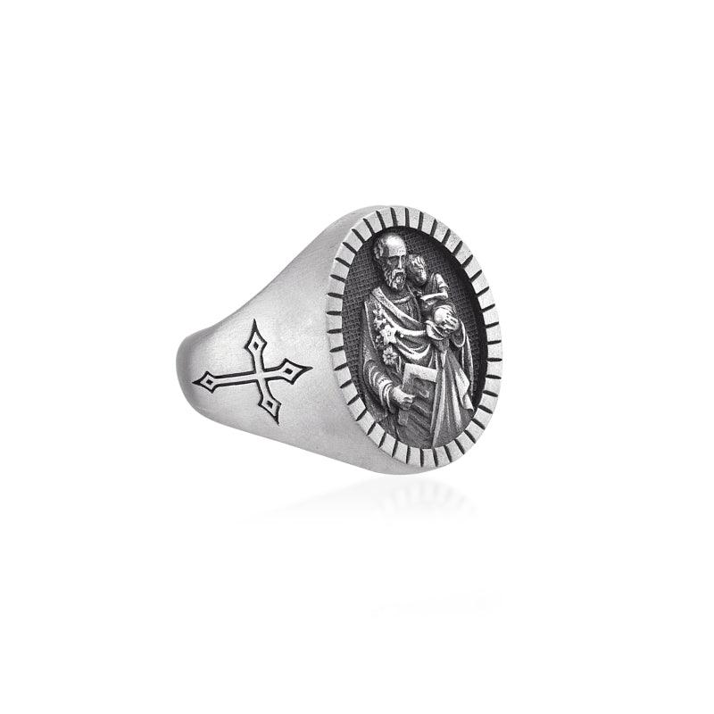 Saint Anthony Ring side view