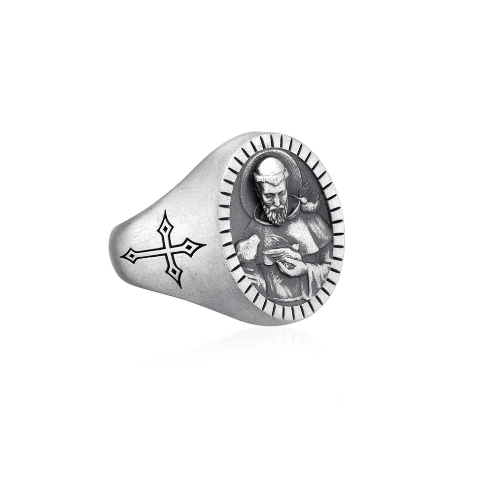 saint francis signet ring