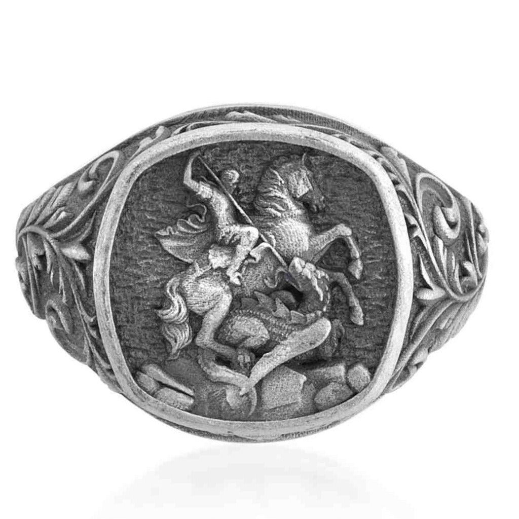 saint george dragon slayer signet ring