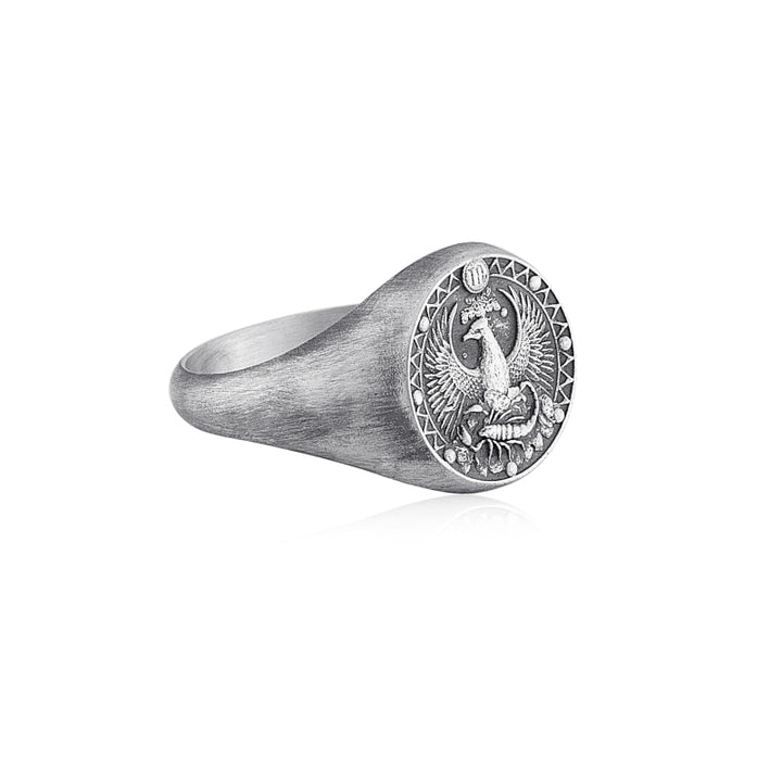 Scorpio Zodiac Ring side view