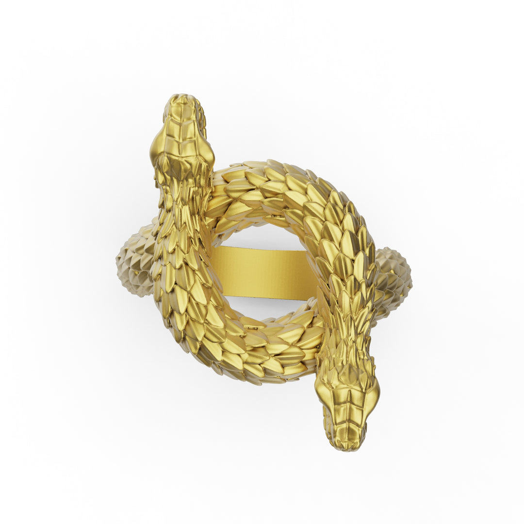 Two-Headed Snake Ring