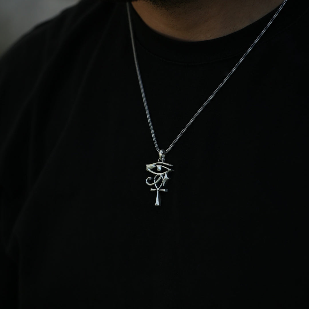 Ankh With Eye Of Horus Necklace