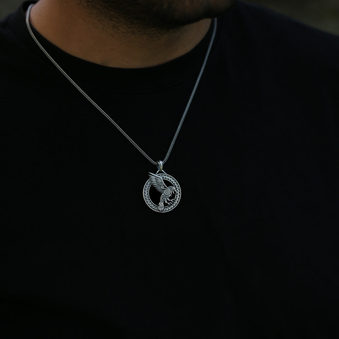 Viking Raven Necklace