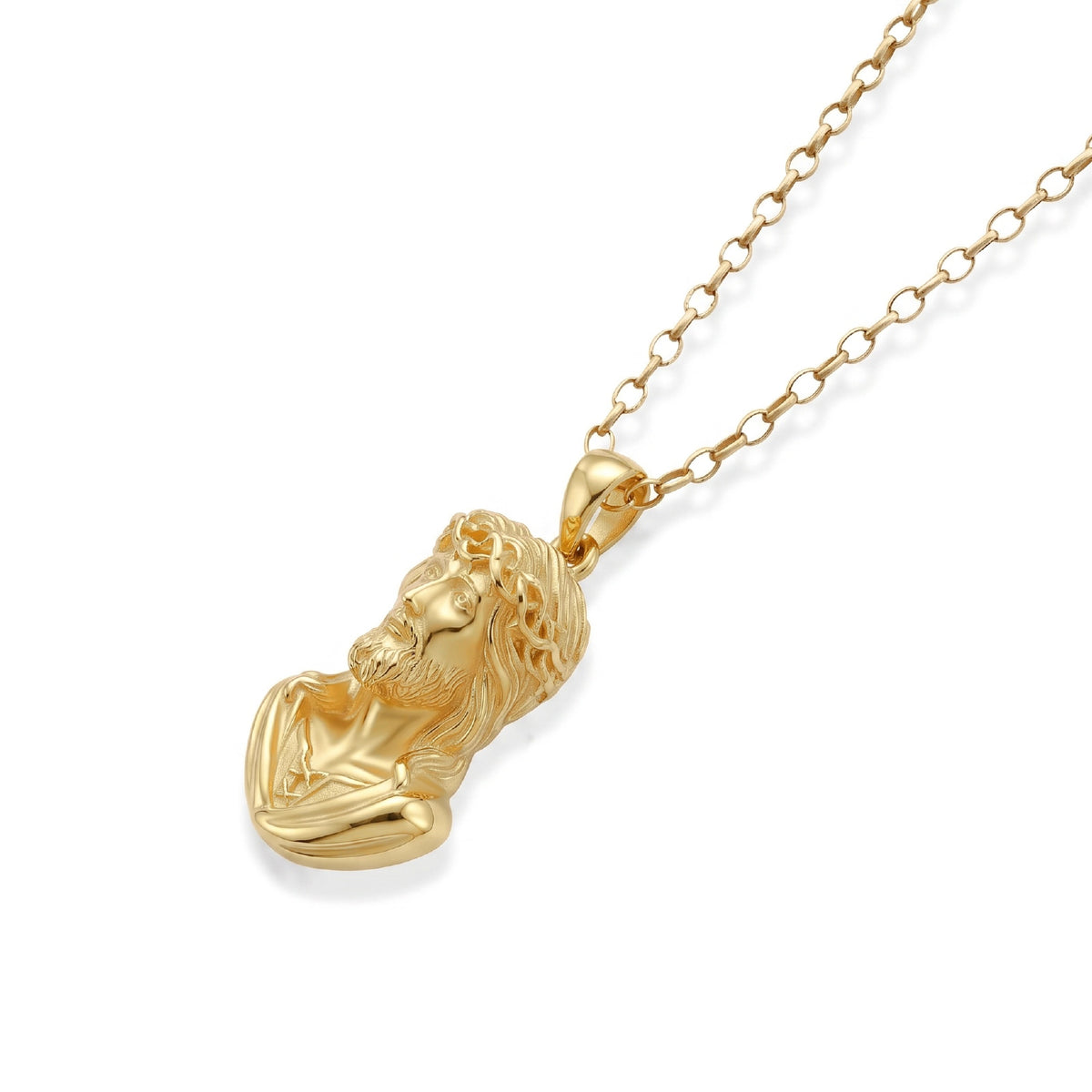Crown of Thorns Christ Bust Necklace