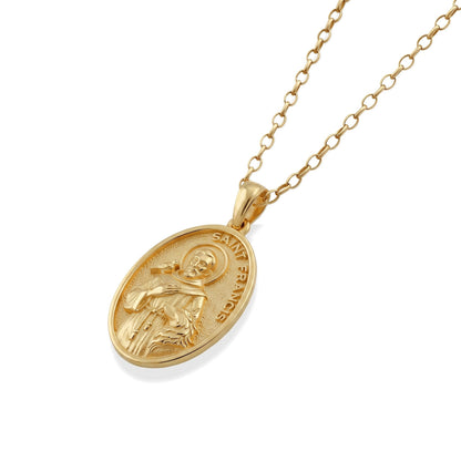 Saint Francis Dove Medallion Necklace