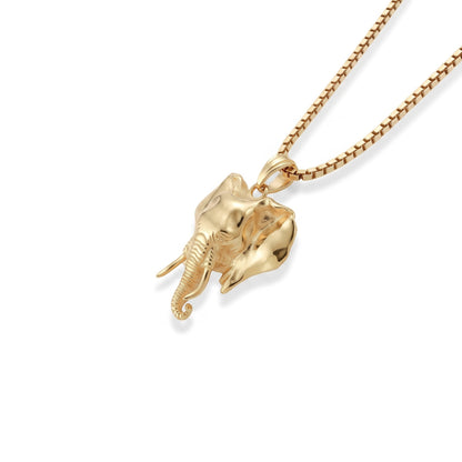 Sculpted Elephant Head Necklace
