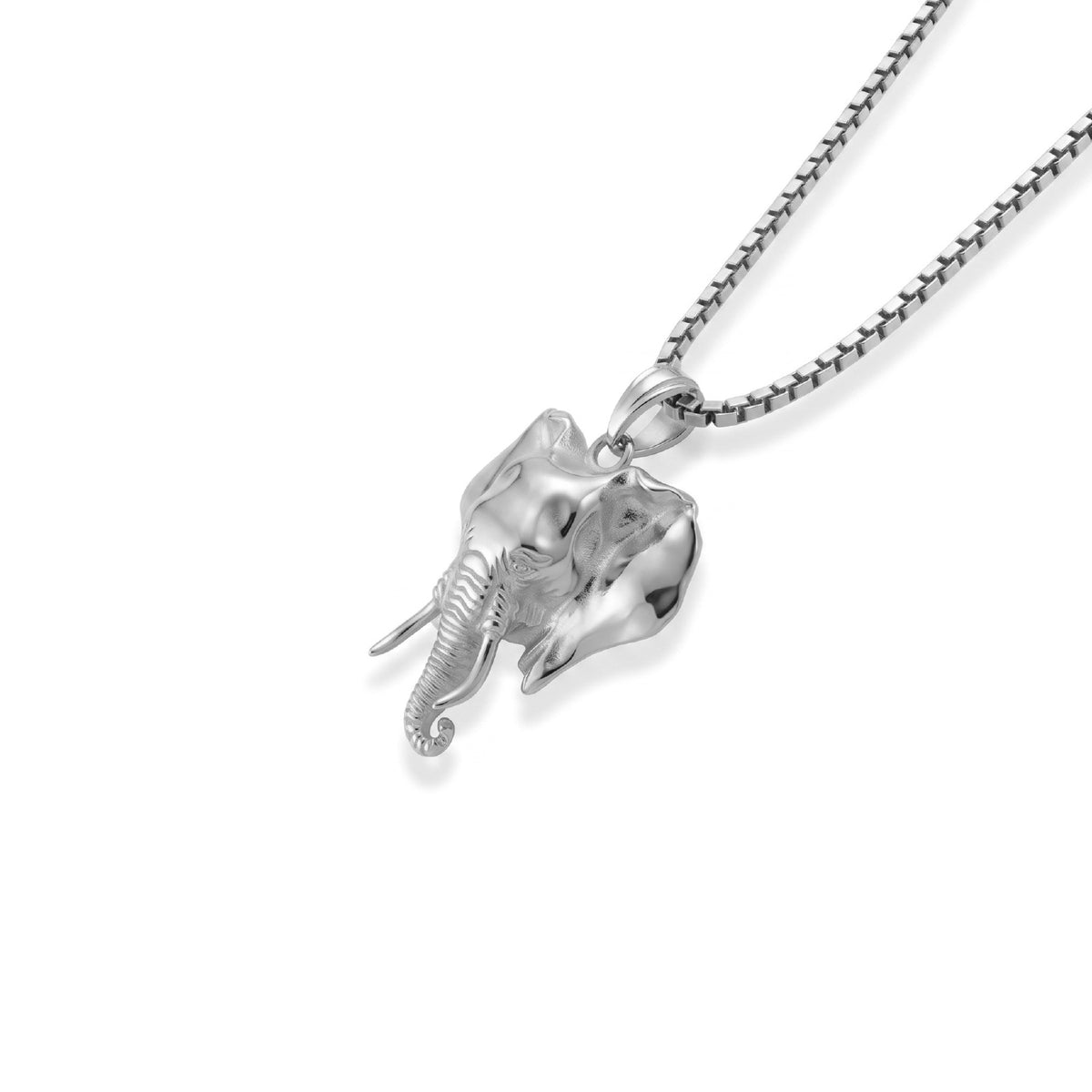Sculpted Elephant Head Necklace