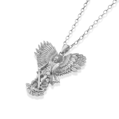 Archangel Michael Victory Pendant Necklace
