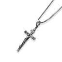 INRI Traditional Crucifix Necklace – 925 Sterling Silver Oxidized