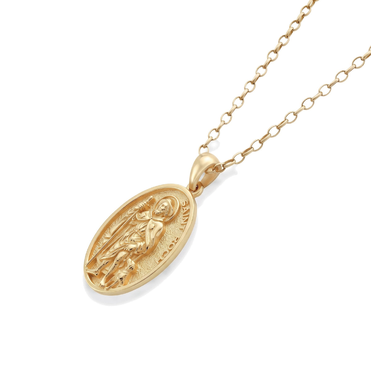 Saint Roch Pilgrim Medallion Necklace
