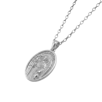 Saint Raphael Archangel Medallion Necklace