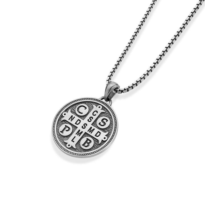 Saint Benedict Cross Prayer Medal Necklace