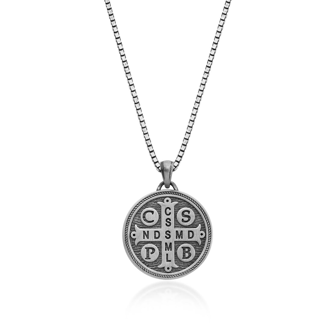 Saint Benedict Cross Prayer Medal Necklace